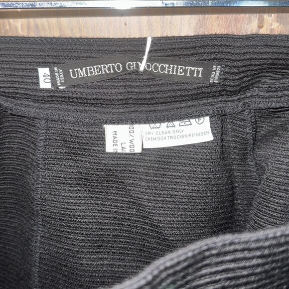 Vintage NWT Umberto Ginocchietti Midi Black Skirt - Picture 5 of 7